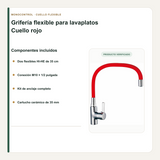 Flexibles, anclaje y cartucho de la grifería para lavaplatos