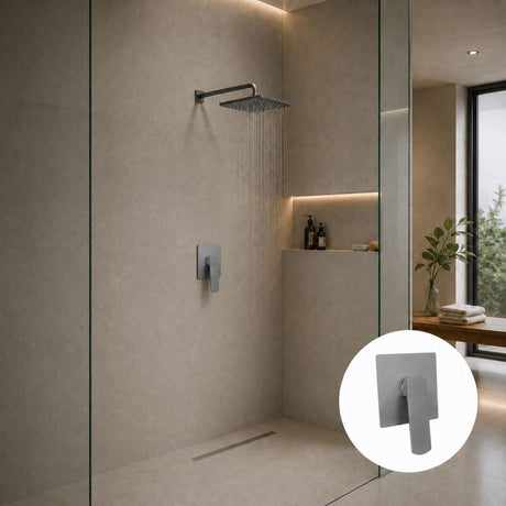 Mezclador Monocontrol Empotrado para Ducha Kassel Gunmetal