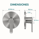 Dimensiones del mezclador monocontrol redondo para ducha