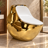 Sanitario 3D Oro 1010G en baño contemporáneo, vista cercana