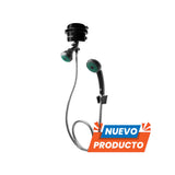 Ducha Victory Dirigible negra kit sobre fondo blanco