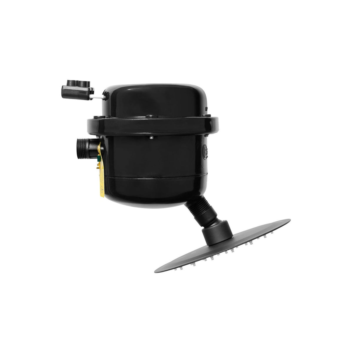 Producto sobre fondo blanco: Ducha Eléctrica Victory Dirigible Negra Slim 220V
