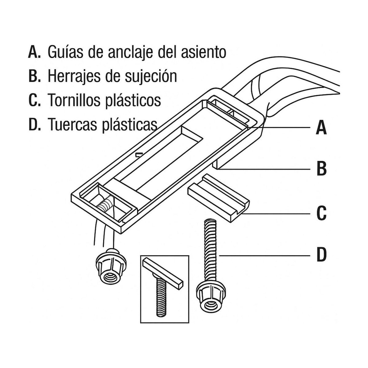 Tapa Asiento Sanitario Alongado Blanco Caida Lenta - imagen 2