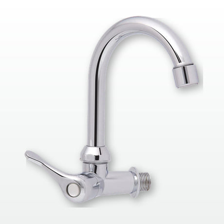 Llave sencilla de pared en ABS cromado