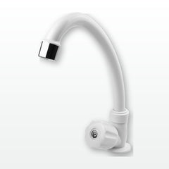 Llave Para Lavaplatos Blanca De 23 cm Con Pomo