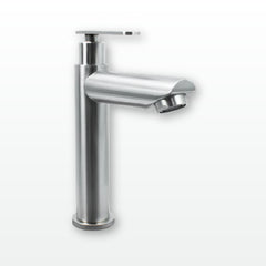 Llave Sencilla Para Lavamanos En Acero Inoxidable Satinado