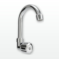 Llave Sencilla De Pared En ABS Cromado Con Perilla