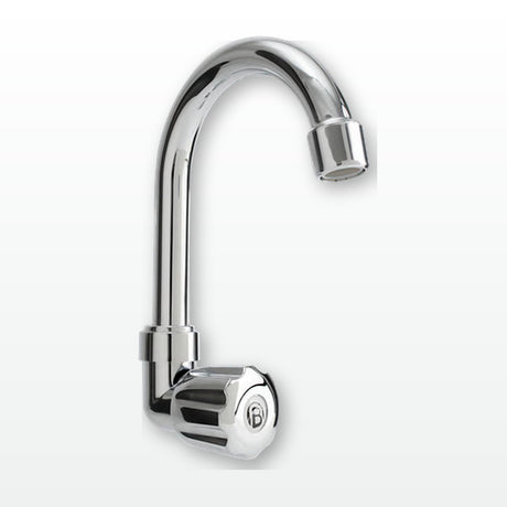 Llave sencilla de pared en ABS cromado con perilla