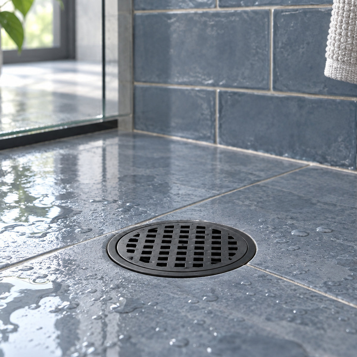 Rejilla De Piso En PVC Negra Con Cuadrícula Compacta 3 × 1,5 cm - ambientación cercana