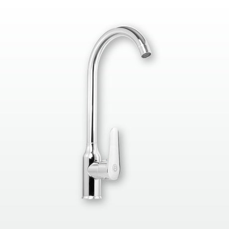 Mezclador de cocina en ABS con manija lateral blanca