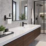 Dispensador De Jabón Mural Con Base Rectangular Negra - imagen 2