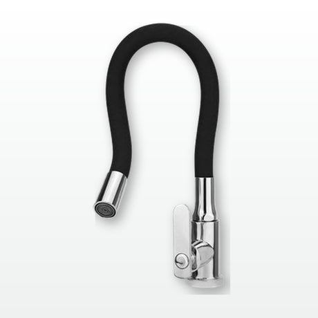Llave sencilla escualizable de pared en ABS negro