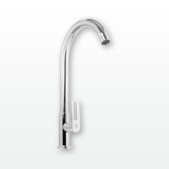 Llave Sencilla De Pared En Acero Cromado Con Manija De Zinc