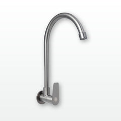 Llave Sencilla De Pared En Acero Inoxidable Gris