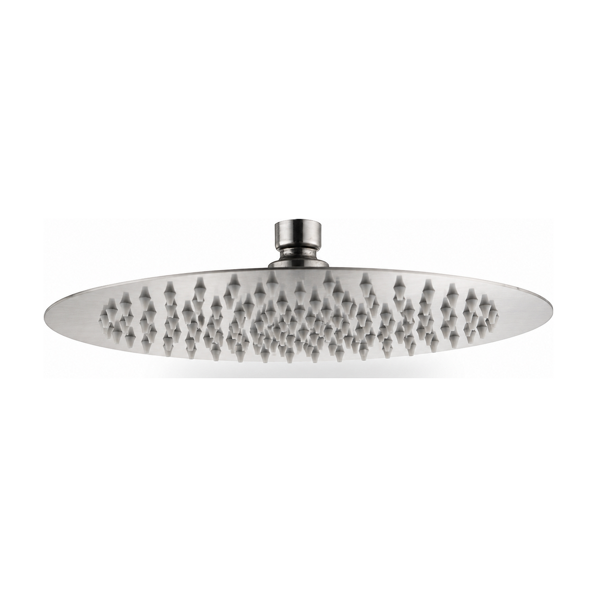 Cabezal de Ducha Circular de 10 Pulgadas en Acero Inoxidable completo sobre fondo blanco profesional