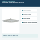 Características del cabezal redondo de acero inoxidable