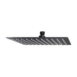 Cabezal de Ducha Cuadrado Negro de 10 Pulgadas completo sobre fondo blanco profesional