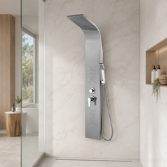 Torre de Ducha Fuscher en Acero Inoxidable 304 de 140 cm