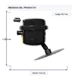 Medidas del producto: Ducha Eléctrica Victory Dirigible Negra Slim 220V