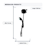 Medidas del producto: Ducha Eléctrica Victory Salón De Belleza Negra 220V