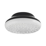 Ducha eléctrica blanca y negra con manguera