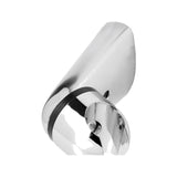 soporte ajustable cromado para teleducha sobre fondo blanco