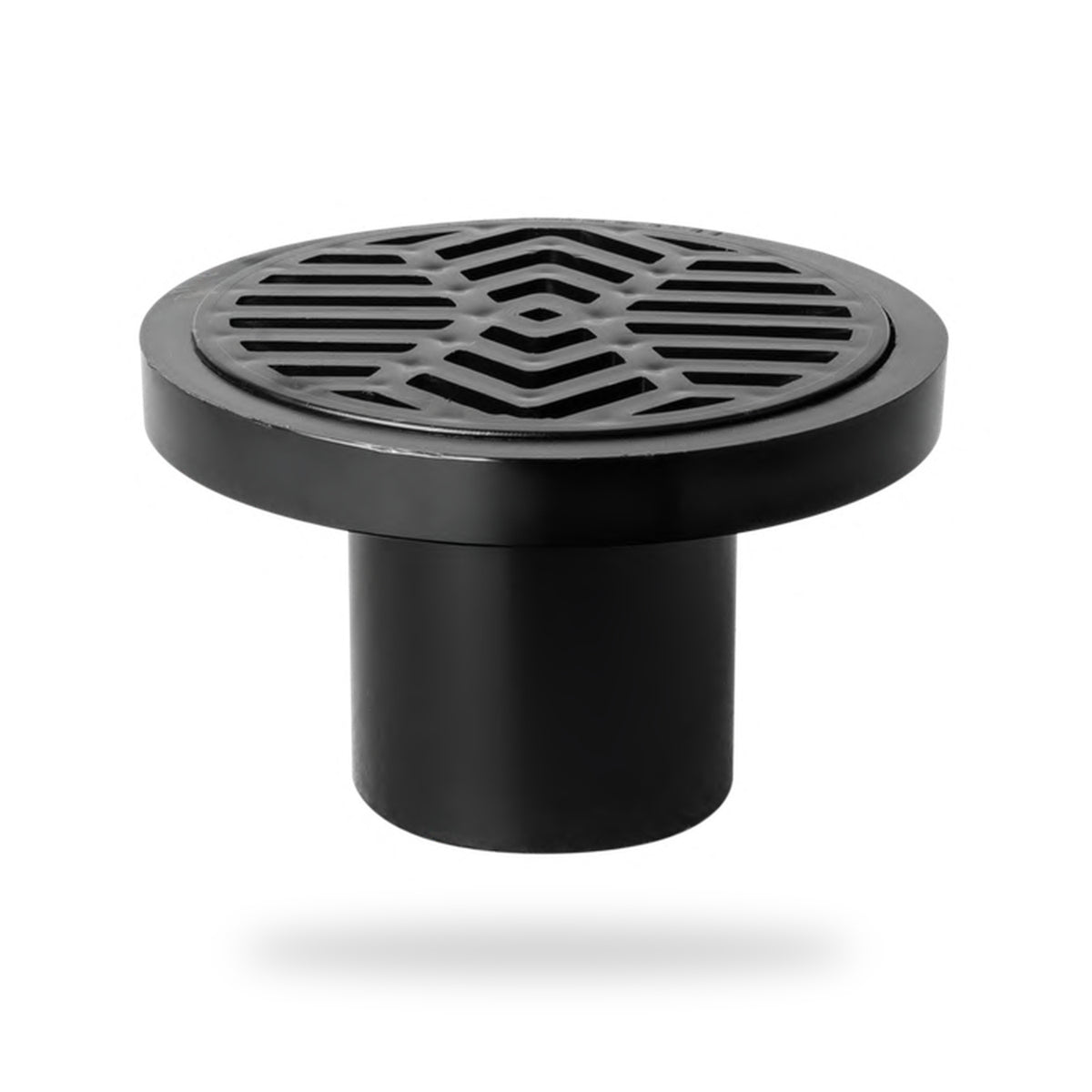 Rejilla De Piso En PVC Negra Con Diseño Orgánico 3 × 1,5 cm - producto sobre fondo blanco