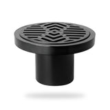 Rejilla De Piso En PVC Negra Con Diseño Orgánico 3 × 1,5 cm - producto sobre fondo blanco