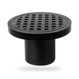 Rejilla De Piso En PVC Negra Con Cuadrícula 3 × 1,5 cm - producto sobre fondo blanco