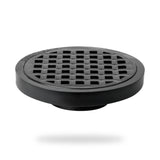 Rejilla De Piso En PVC Negra Con Cuadrícula Compacta 3 × 1,5 cm - producto sobre fondo blanco