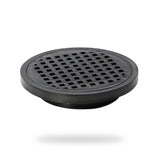 Rejilla De Piso En PVC Negra Con Cuadrícula 4 × 3 cm - producto sobre fondo blanco