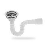 Sifón Flexible Con Canastilla Para Lavaplatos Blanco - imagen 3