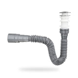 Sifón Flexible Con Push Para Lavamanos Gris Y Cromado - imagen 3