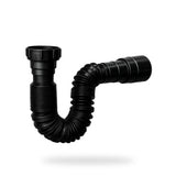 Sifón Flexible Sencillo Nacional Negro En PVC - imagen 3