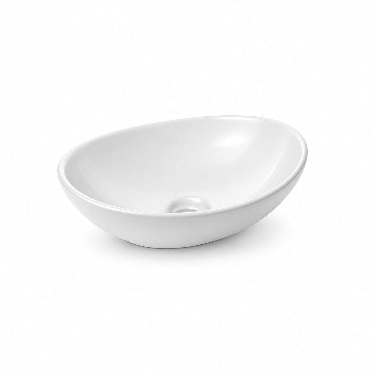 Lavamanos Ovalado De Sobreponer Blanco 41 × 33 Cm - imagen 3