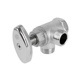 Producto sobre fondo blanco — Registro Doble en Zinc Cromado de 1/2”