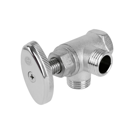 Registro Doble en Zinc Cromado de 1/2”