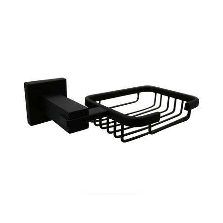 Jabonera de Rejilla Schwarz Negra Satinada 18 x 12,5 cm