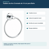 Toallero de Aro Cromado de 14 cm para Baño: contenido y características