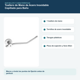 Contenido y características del toallero de mano de acero inoxidable cepillado para baño