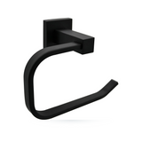 Toallero de Mano Schwarz Negro Satinado para Baño completo sobre fondo blanco profesional