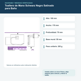 Diagrama o datos verificados del toallero de mano schwarz negro satinado para baño