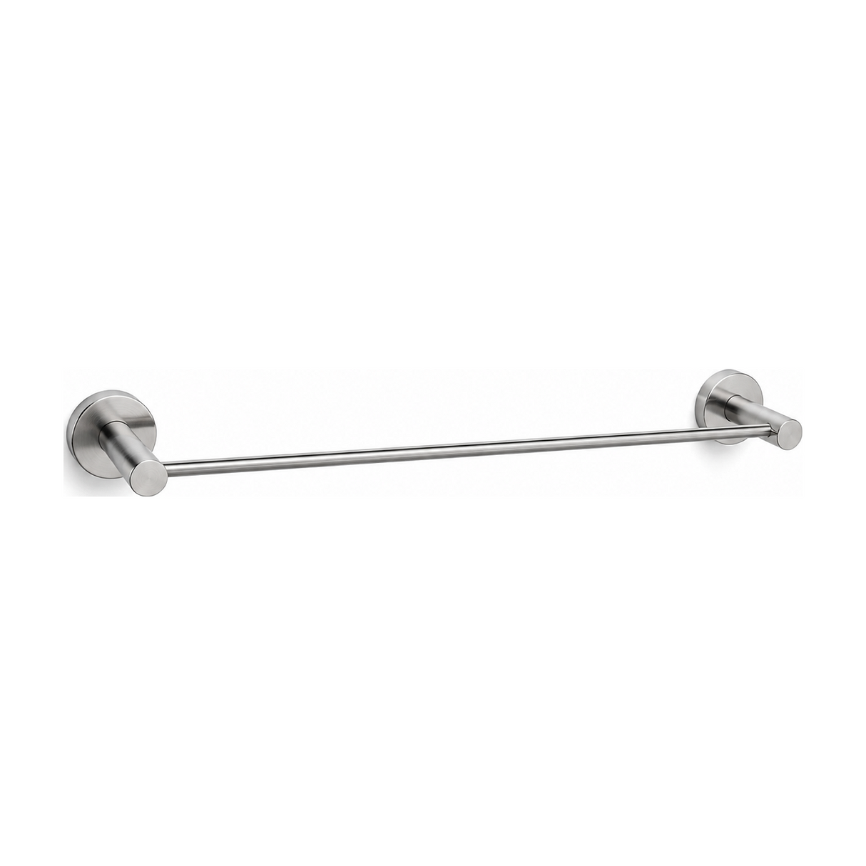 Toallero de Barra en Acero Inoxidable de 61 cm completo sobre fondo blanco profesional