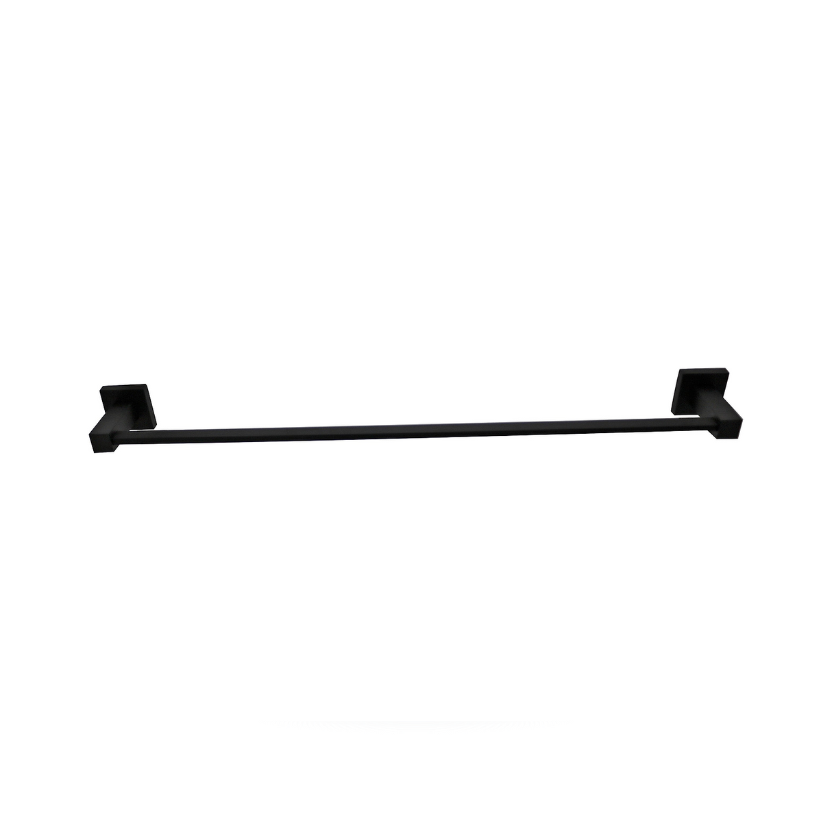 Toallero de Barra Negro de 61 cm para Baño completo sobre fondo blanco profesional