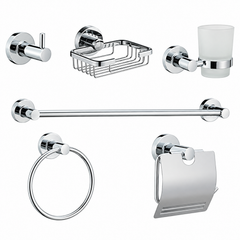 Kit de Accesorios de Baño Swertt 6 Piezas Cromado