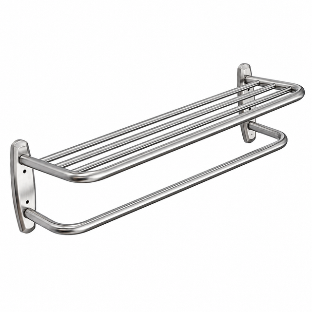 Repisa Portatoallas de Muro 60 cm Cromada - portada