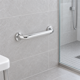 Barra de seguridad en acero inoxidable de 30 cm instalada en ducha