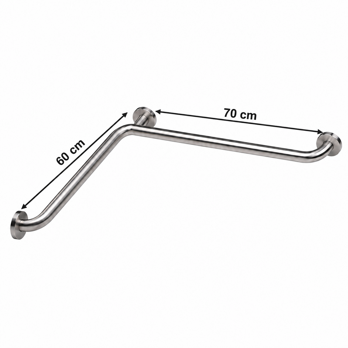 Barra de seguridad esquinera: lado largo 70 cm y lado corto 60 cm