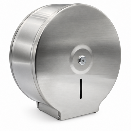 Dispensador de Papel Higiénico Industrial Acero 304 Ø27 cm