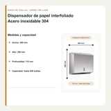 Ancho, alto, profundidad y capacidad del dispensador